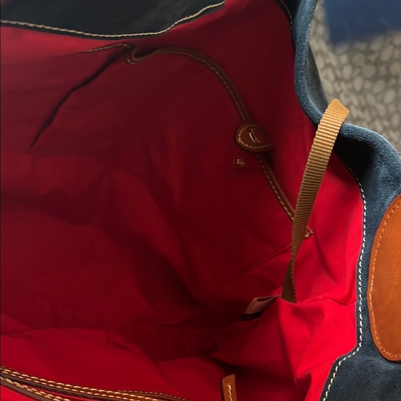 Dooney & Bourke Blue and Brown Hobo Bag - Picture 12 of 14